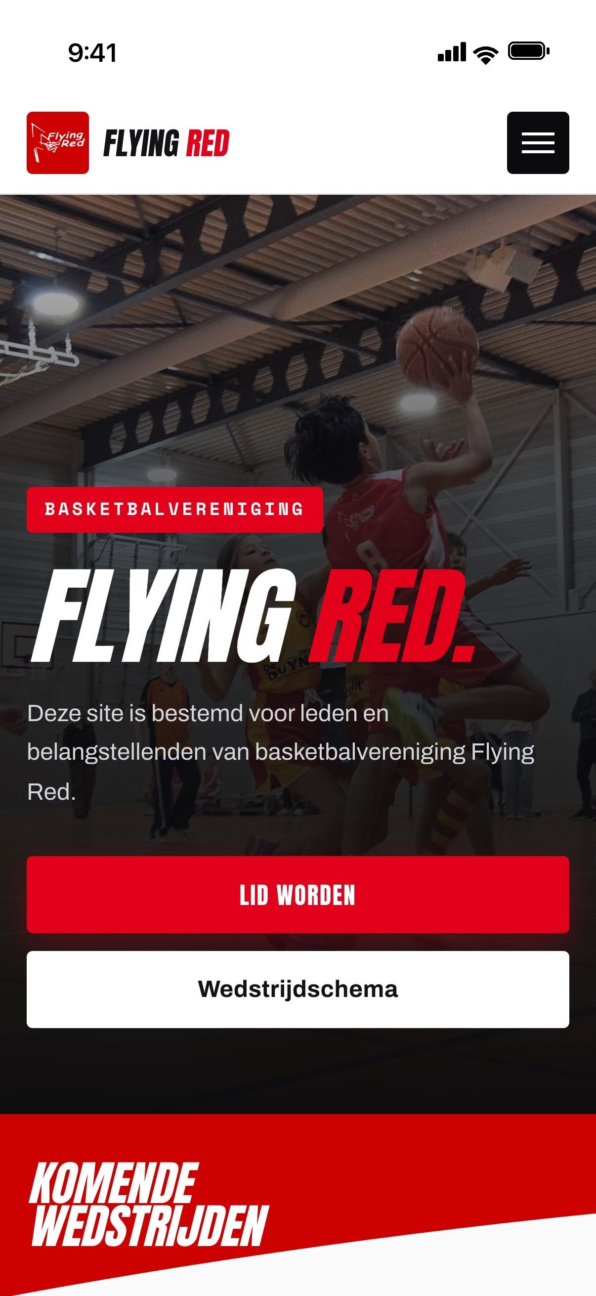 Flying Red op een telefoon